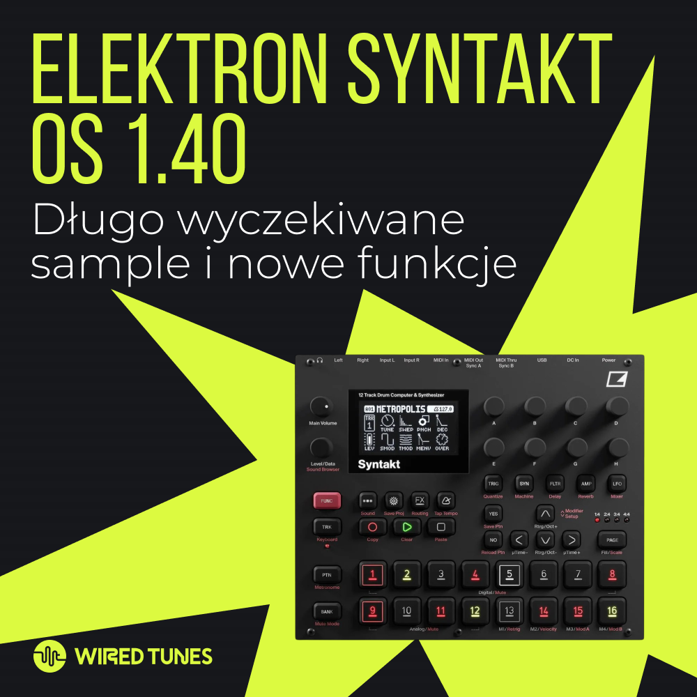 Elektron Syntakt OS 1.40 - long awaited samples and new features