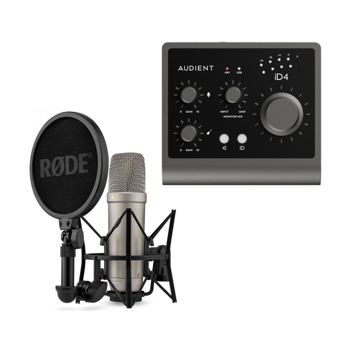 Audient iD4 MKII + RODE NT1 5th Generation Silver