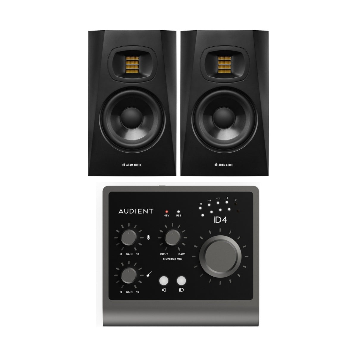 ADAM T5V 2 Stück + Audient iD4 MKII