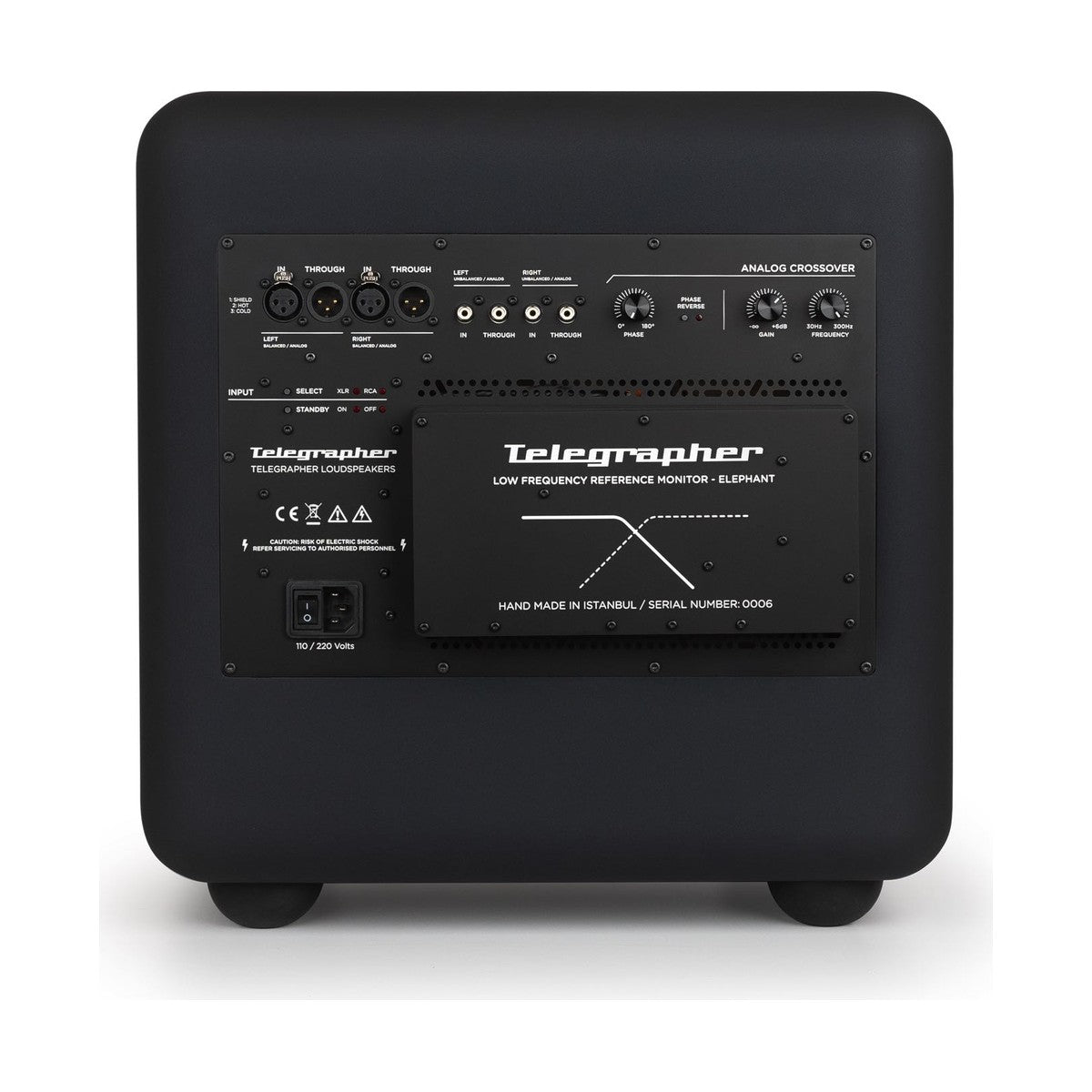 Telegrapher Elephant Crow Black Active Analog Studio Subwoofer