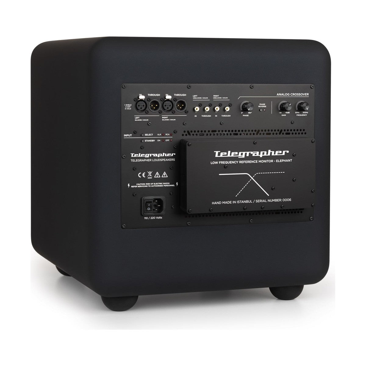 Telegrapher Elephant Crow Black Active Analog Studio Subwoofer