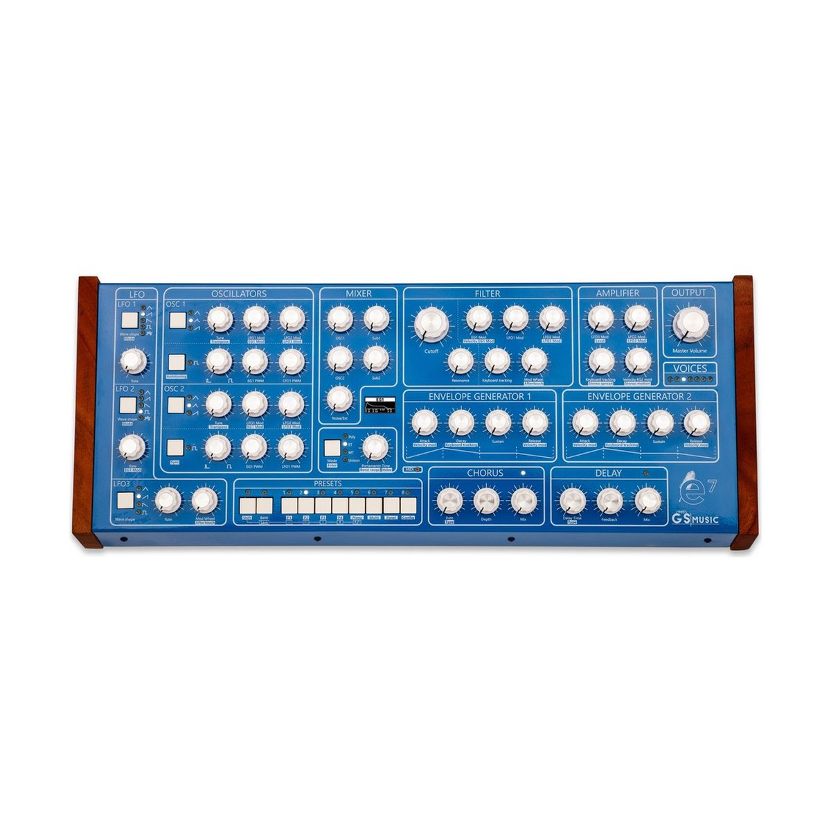 GS e7 Analog Polyphonic Synthesizer (Blue)