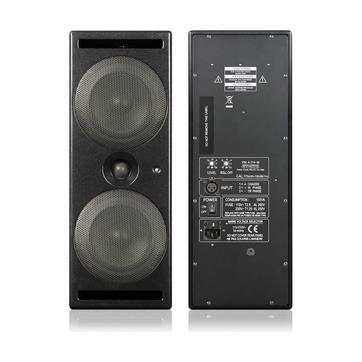 PSI AUDIO A 214-M Metal Black - 2-way Active Center Studio Monitor