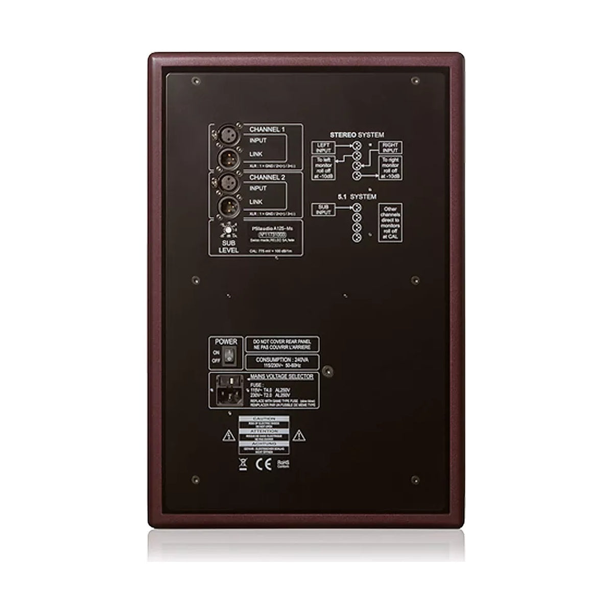 PSI Audio Sub A125-M Studio Red