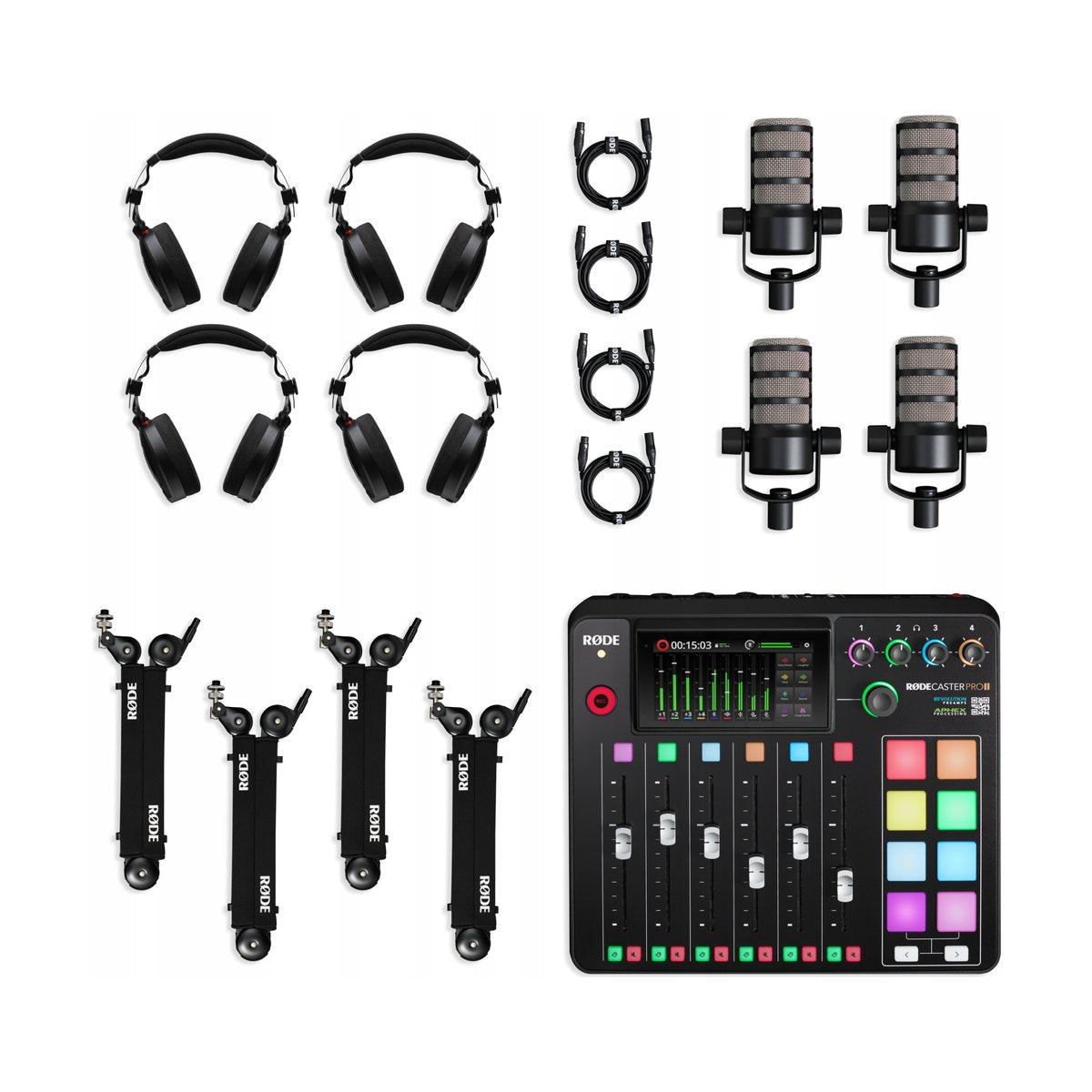 RODE Ultimate Podcaster Bundle Colors - Zestaw z kolorowymi kablami