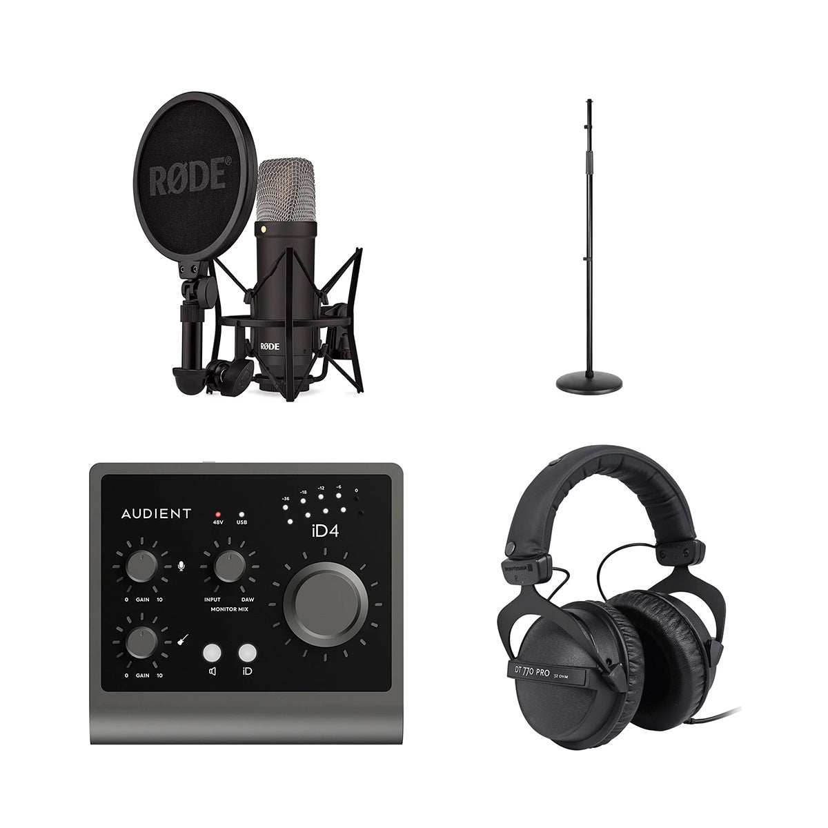 Audient ID4 MKII + RODE NT1 SIGNATURE Black + SSQ MS2 + Beyerdynamic DT 770 PRO 32 Ohm