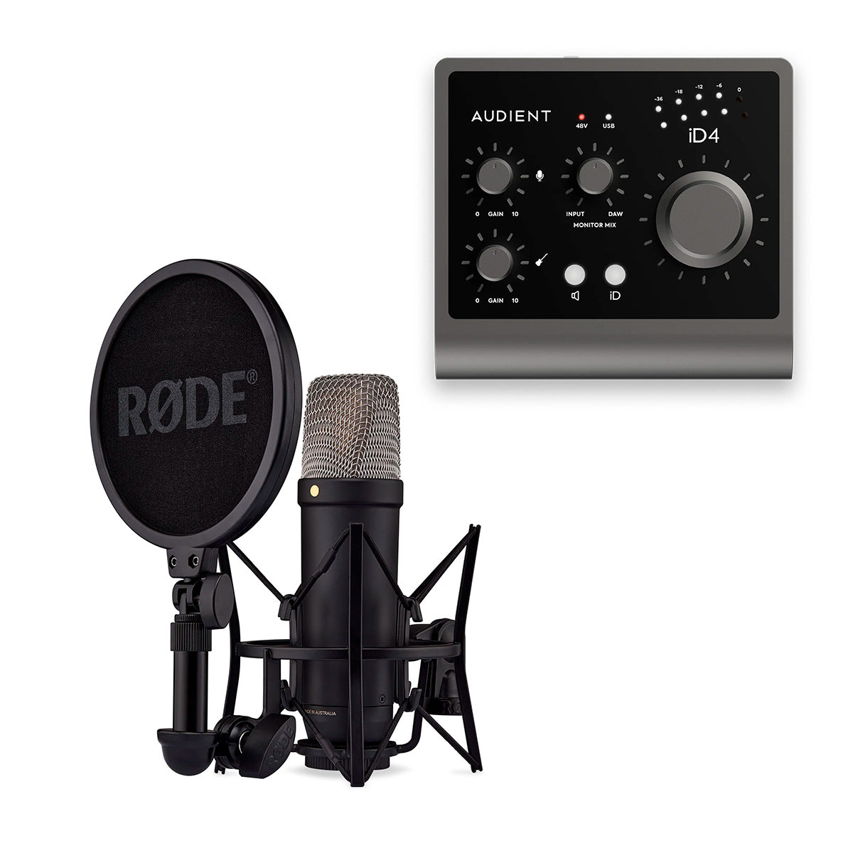 Audient iD4 MKII + Rode NT1 5th Gen Black