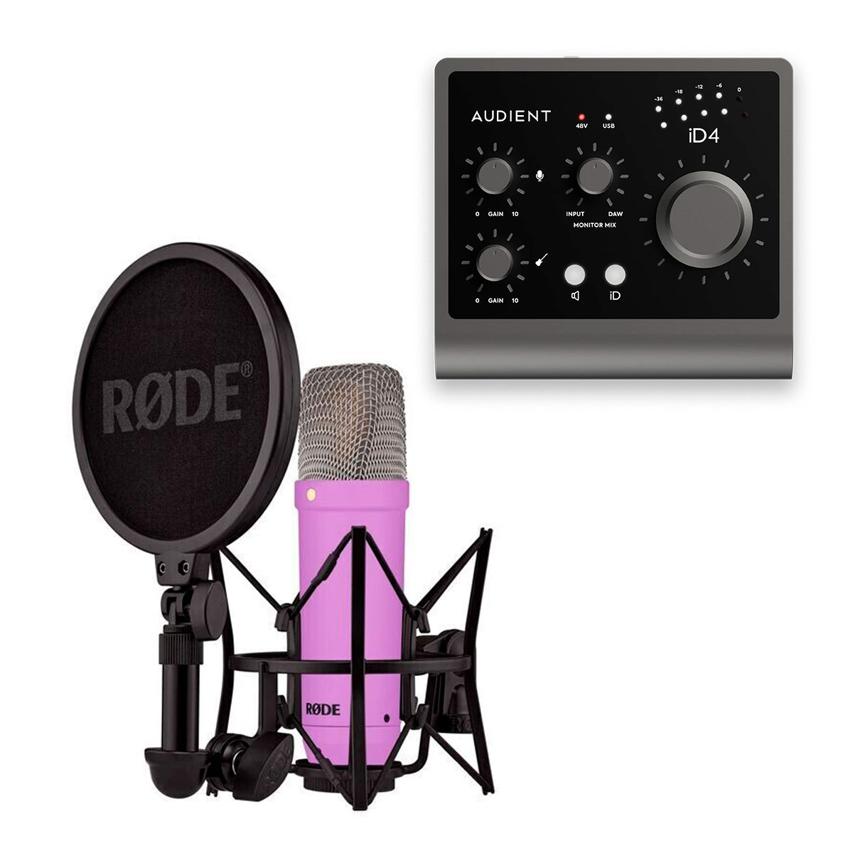 Audient iD4 MKII + Rode NT1 Purple