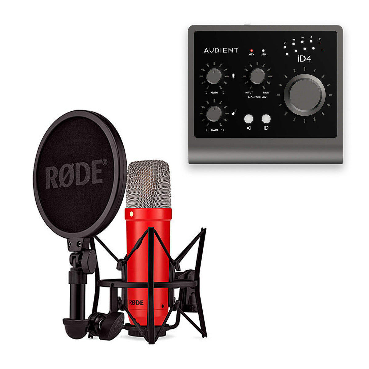 Audient iD4 + Rode NT1 Red