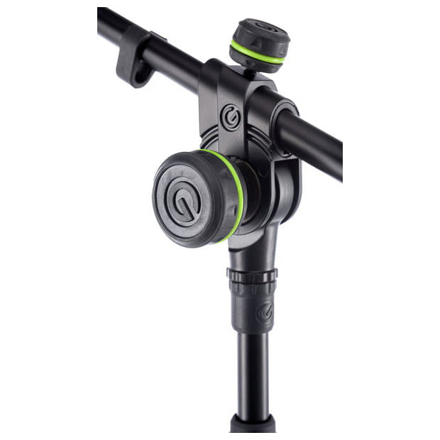 Gravity MS 2322 B - Pied de microphone, plaque de base circulaire, perche longue