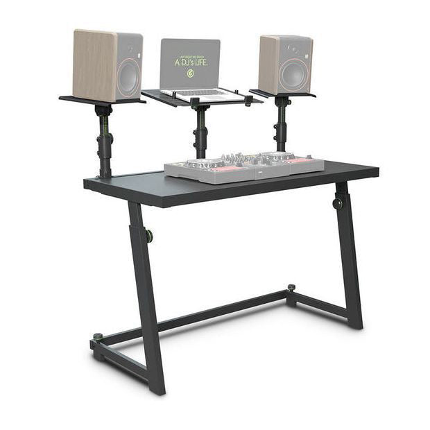 Gravity FDJT 01 – DJ-Pult mit verstellbarem Lautsprecher und Laptop-Ablagen