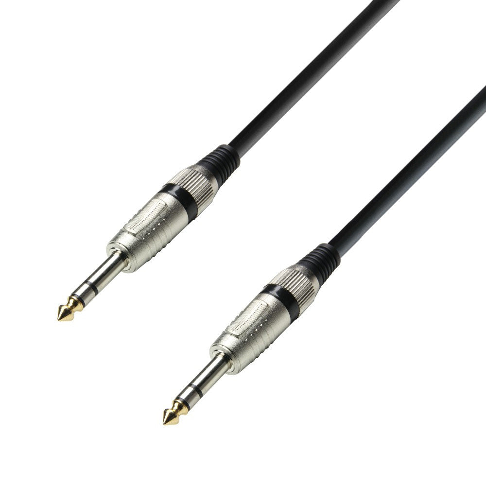 Adam Hall Cables K3 BVV 0150 - Audio Cable 6.3 mm Jack stereo to 6.3 mm Jack stereo 1.5 m