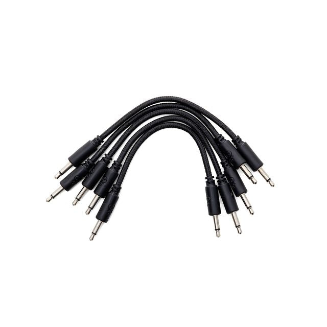 Erica Synths 5 pcs câbles tressés 10 cm, noir