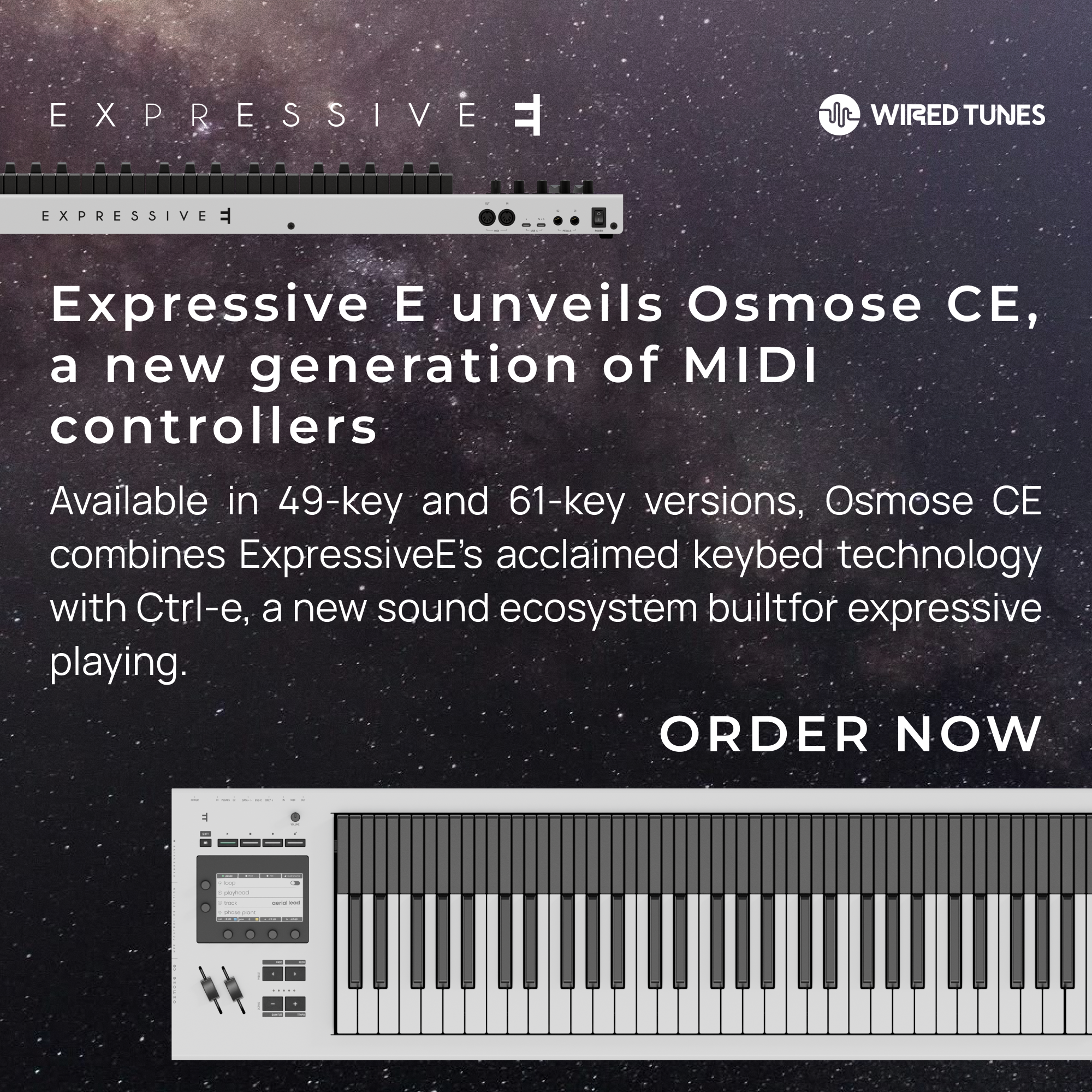 Expressive E Osmose CE: the same keyboard mechanism as the Osmose, without the synthesizer inside