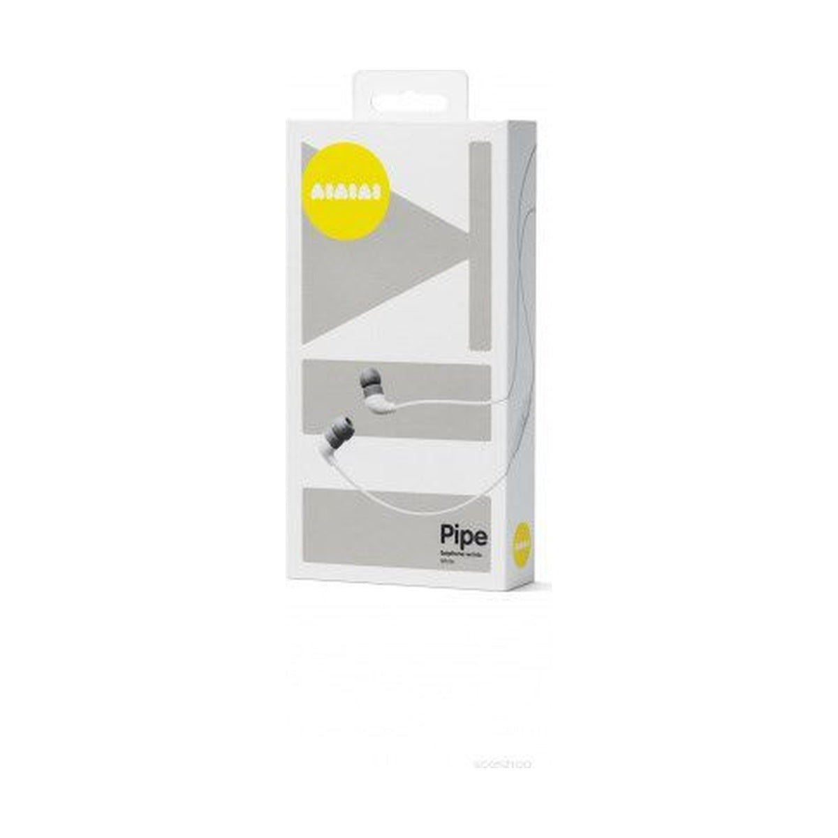 AIAIAI Pipe-Ohrhörer mit Ein-Knopf-Mikrofon, Weiß