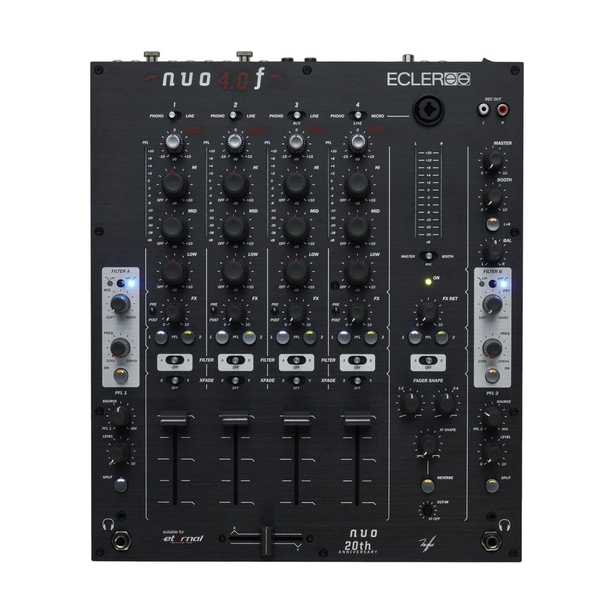 Ecler NUO 4.0F Black - DJ Mixer