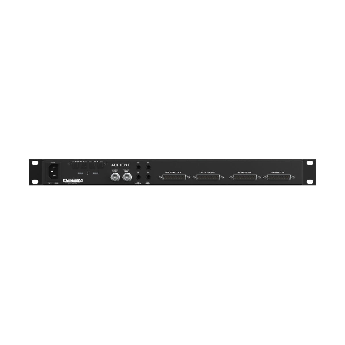 Audient Horizon 16 – Thunderbolt 3 audio interface, rear panel