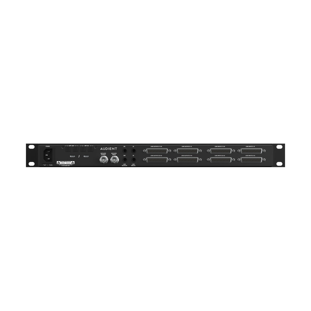 Audient Horizon 32 – Thunderbolt 3 audio interface, rear panel