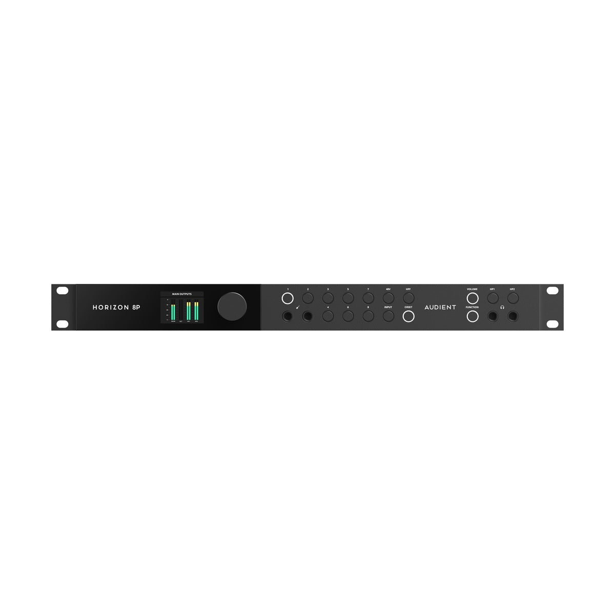 Audient Horizon 8P – Thunderbolt 3 audio interface, front view