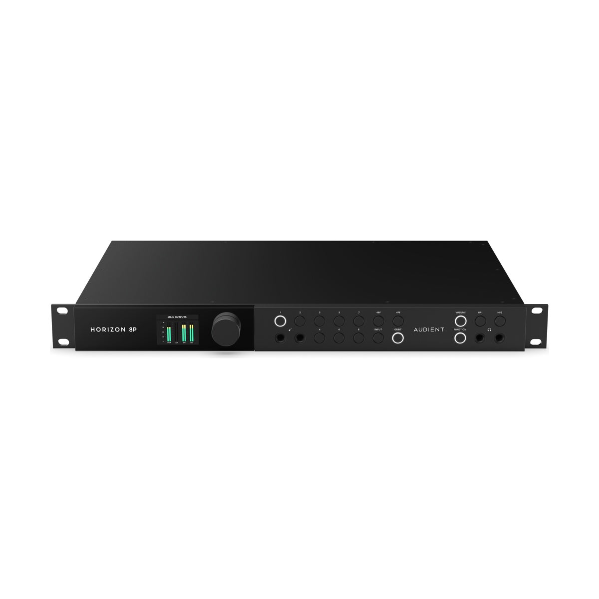 Audient Horizon 8P – Thunderbolt 3 audio interface, front elevated view