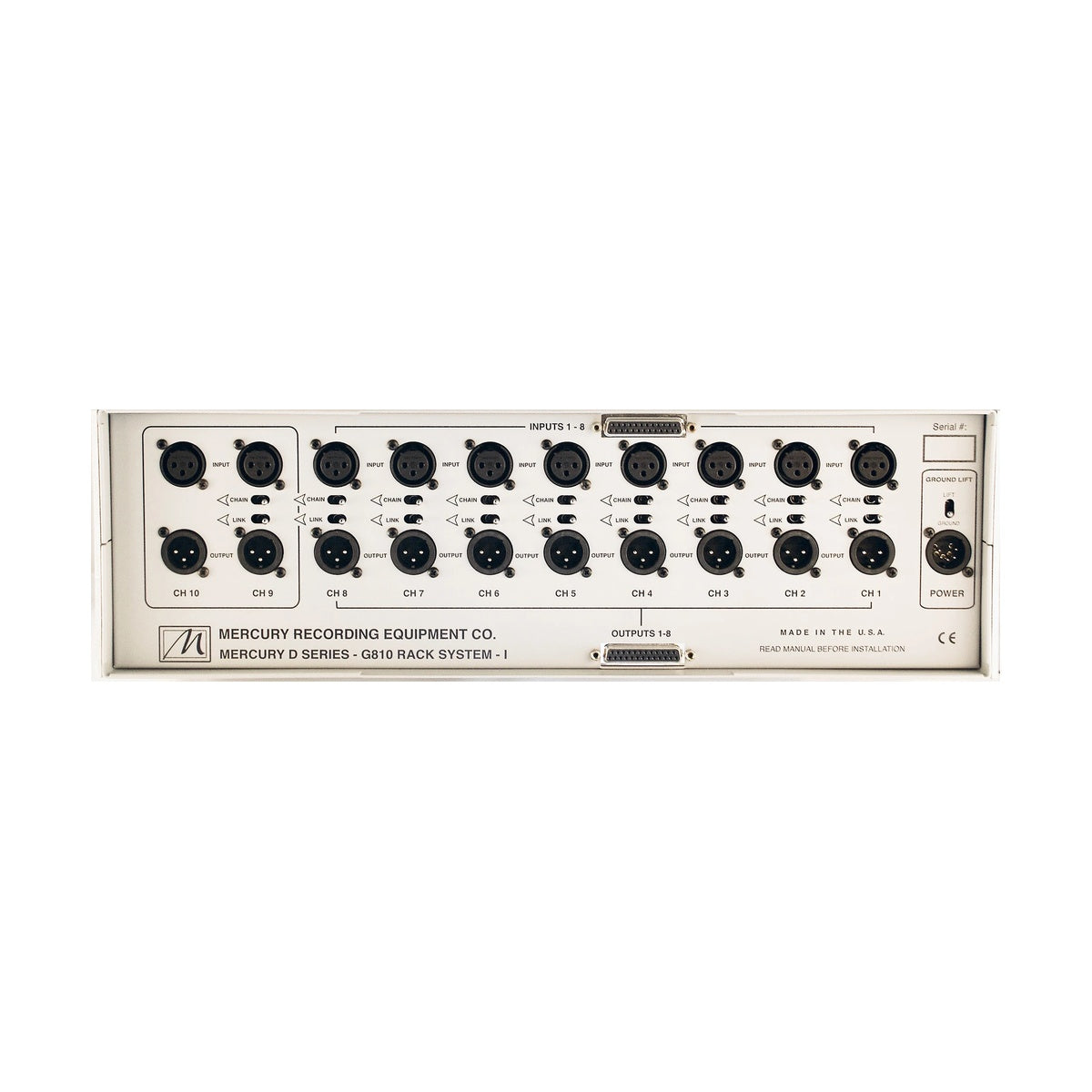 Mercury G810 Rack System-I – 10-Slot 500 Series Rack, view 2