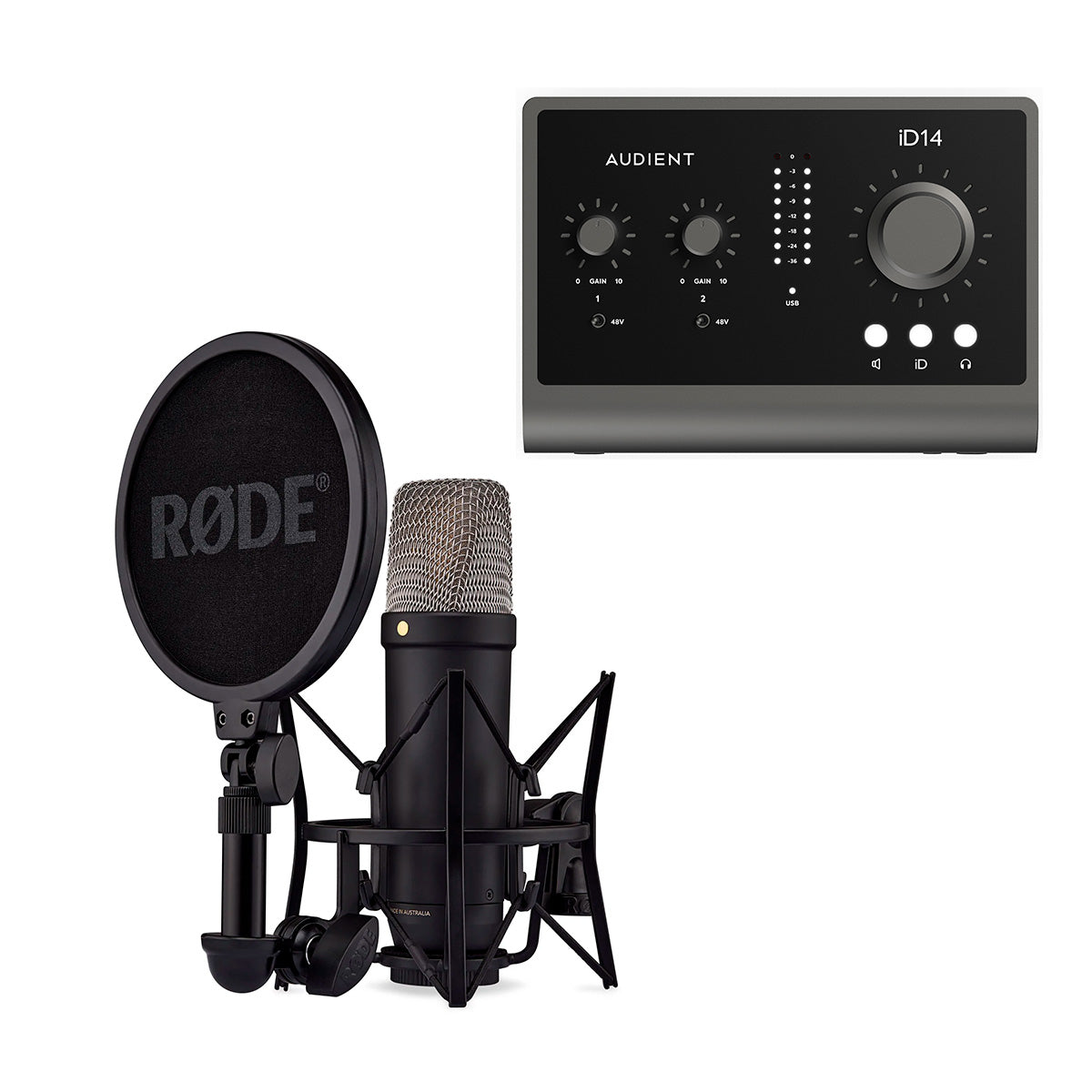Audient iD14 + Rode NT1 5th Gen Black