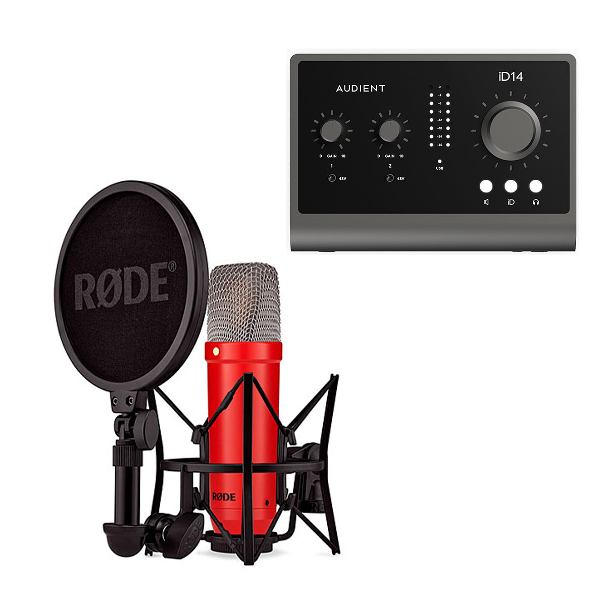 Audient iD14 + Rode NT1 Red