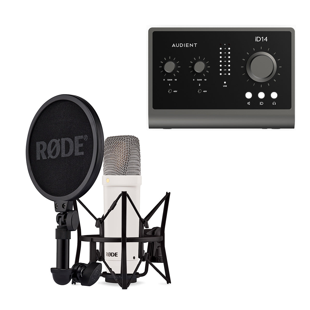 Audient iD14 MKII + Rode NT1 White