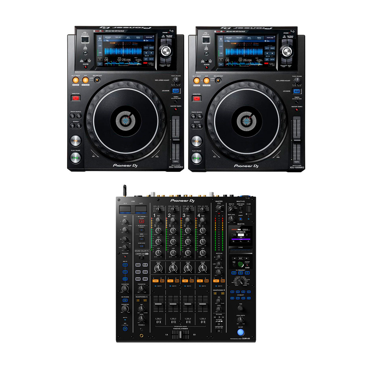 Pioneer DJM-A9 + XDJ-1000 MK2 Bundle