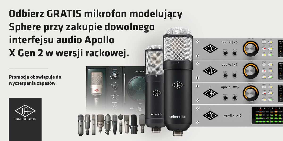 Universal Audio promotion: Apollo X Gen 2 rackmount interfaces and Sphere LX and Sphere DLX modeling microphones included free