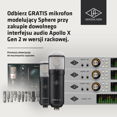 Universal Audio promotion: Apollo X Gen 2 rackmount interfaces with a free Sphere LX or Sphere DLX modeling microphone