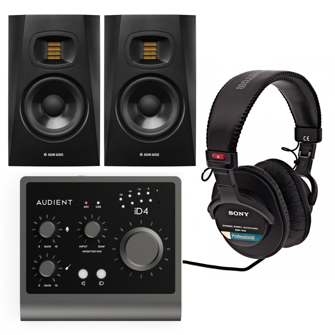 Adam T5V 2 pièces + Audient iD4 MKII + SONY MDR-7506