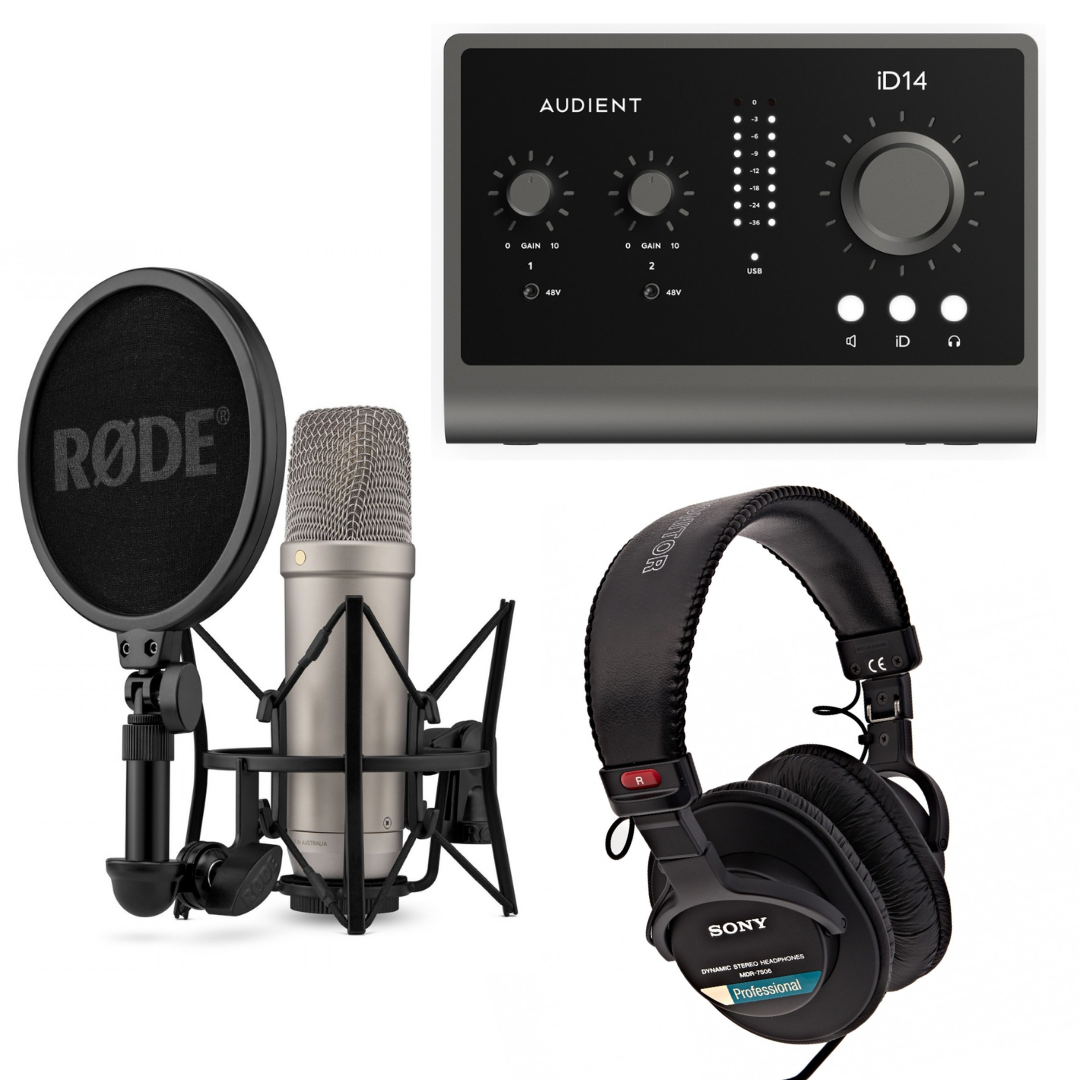 Audient iD14 MKII + SONY MDR-7506 + RODE NT1 5e génération