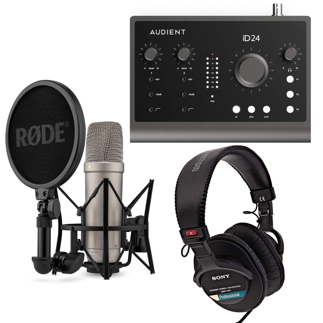 Audient iD24 MKII + SONY MDR-7506 + RODE NT1 5e génération