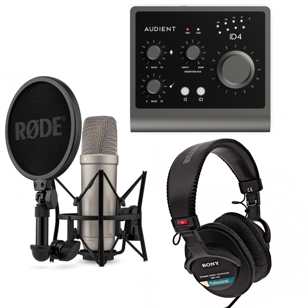 Audient iD4 MKII + SONY MDR-7506 + RODE NT1 5e génération