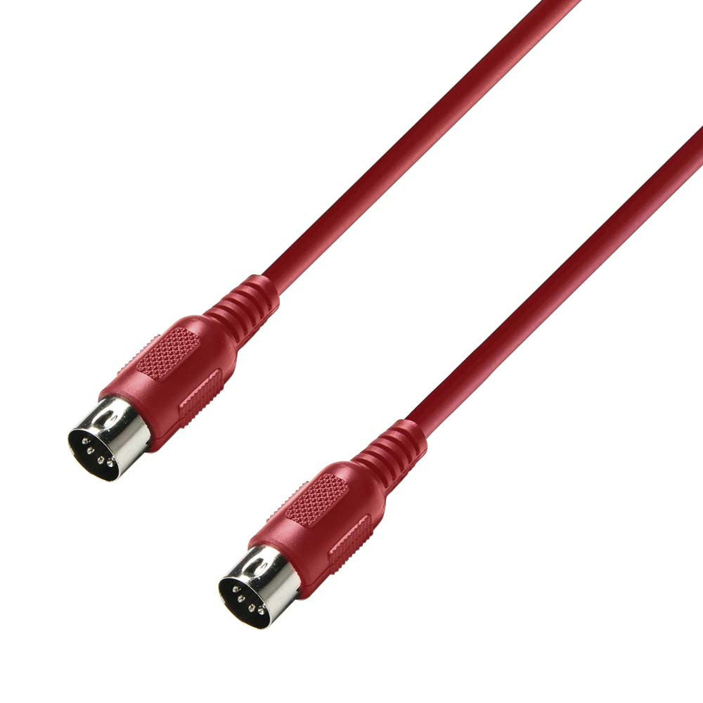 Adam Hall Cables K3 MIDI 0075 RED - Câble MIDI 0,75 m rouge