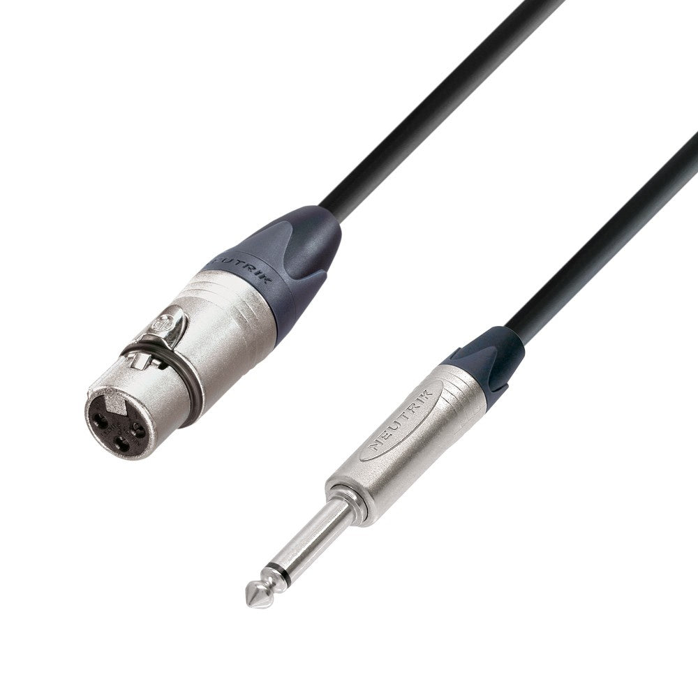 Adam Hall Cables K5 MFP 0500 – Mikrofonkabel Neutrik XLR weiblich auf 6,3 mm Klinke mono 5 m
