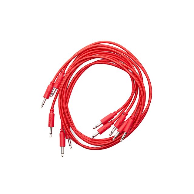 Erica Synths 5 pcs 90 cm braided cables, red
